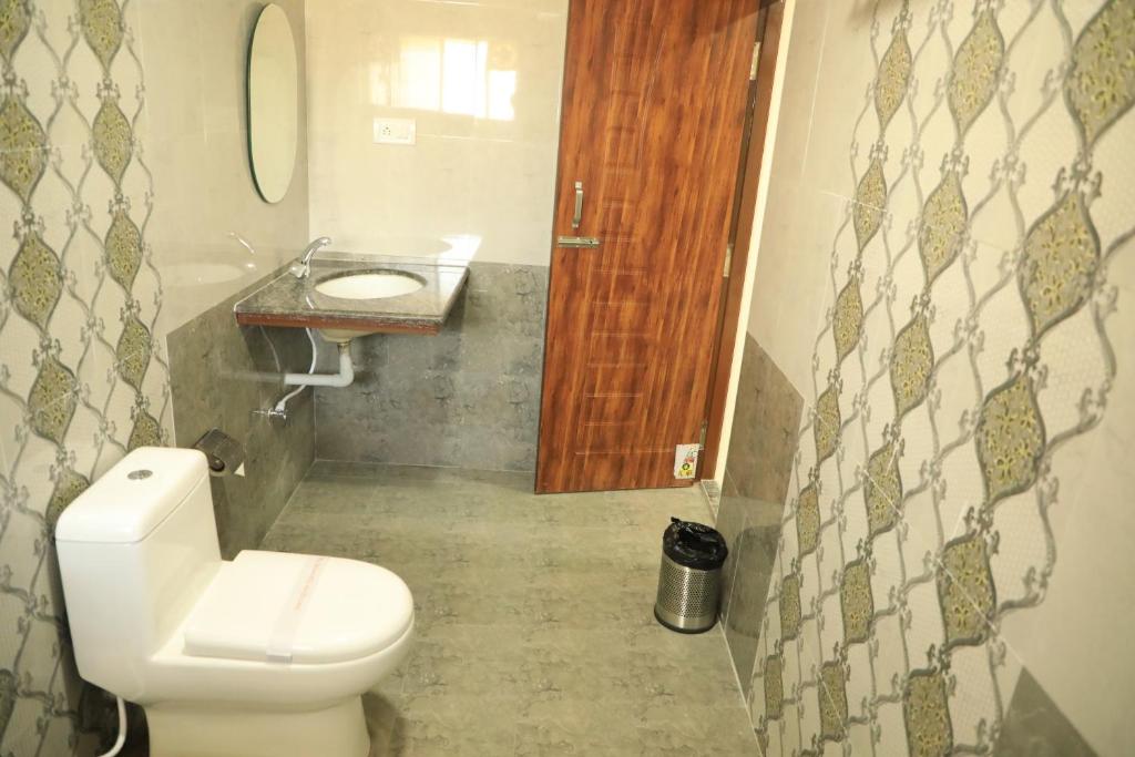 Koupelna v ubytování Hotel Kheni