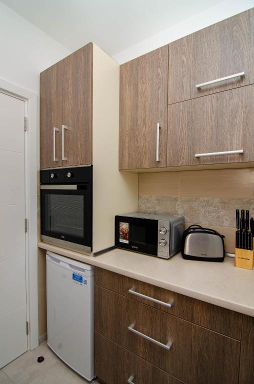 Kuchyň nebo kuchyňský kout v ubytování Apartman MDB
