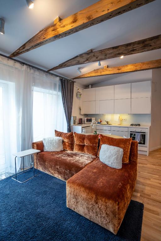 Kuchyň nebo kuchyňský kout v ubytování Alpetri Apartments