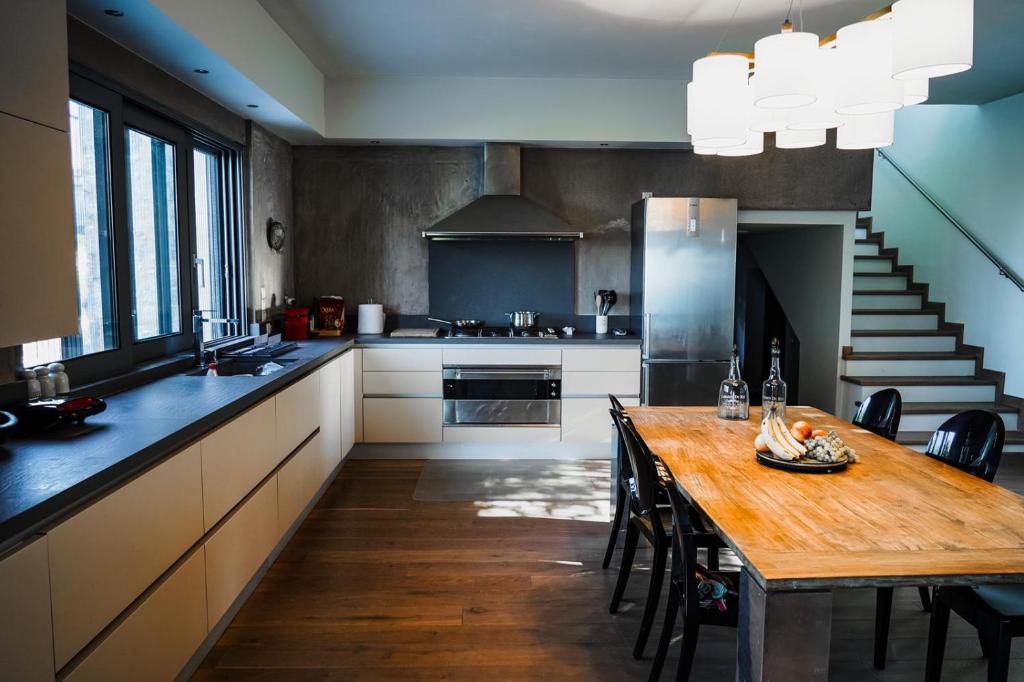 Kuchyň nebo kuchyňský kout v ubytování Villa Lithos