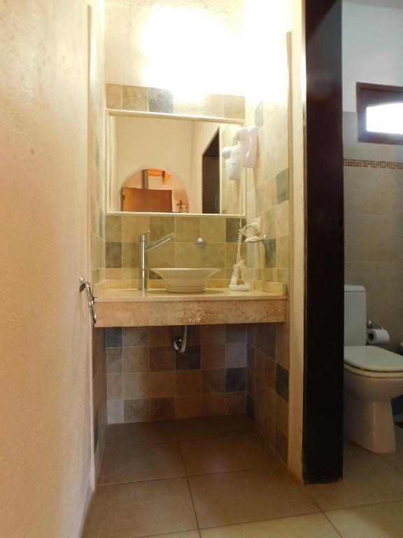 Koupelna v ubytování Cabañas El Eden Spa