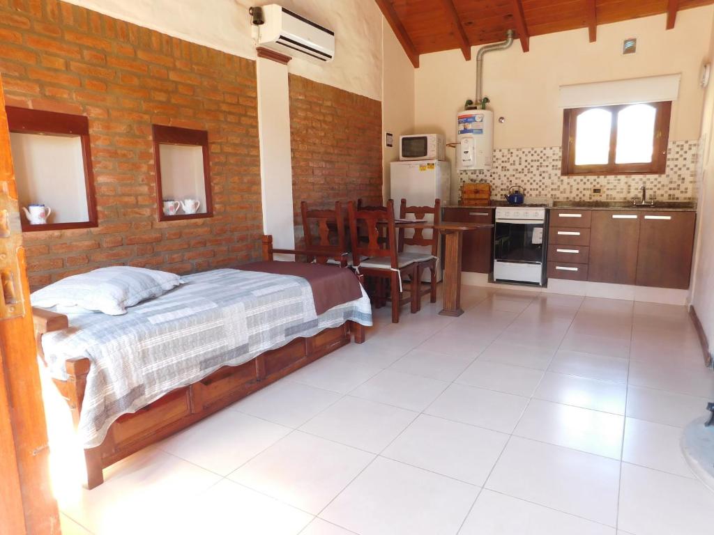 Kuchyň nebo kuchyňský kout v ubytování Cabañas El Eden Spa