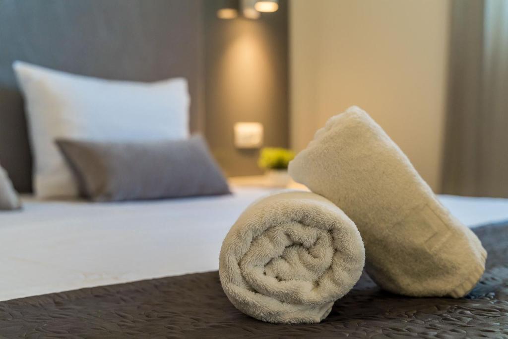 Postel nebo postele na pokoji v ubytování Art Hotel Dubrovnik