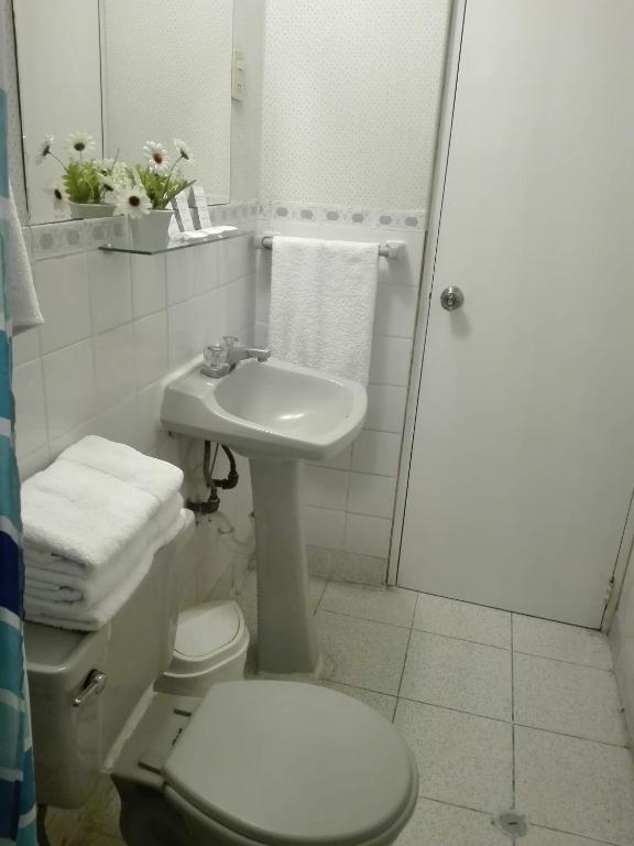 Koupelna v ubytování Los Q'eros