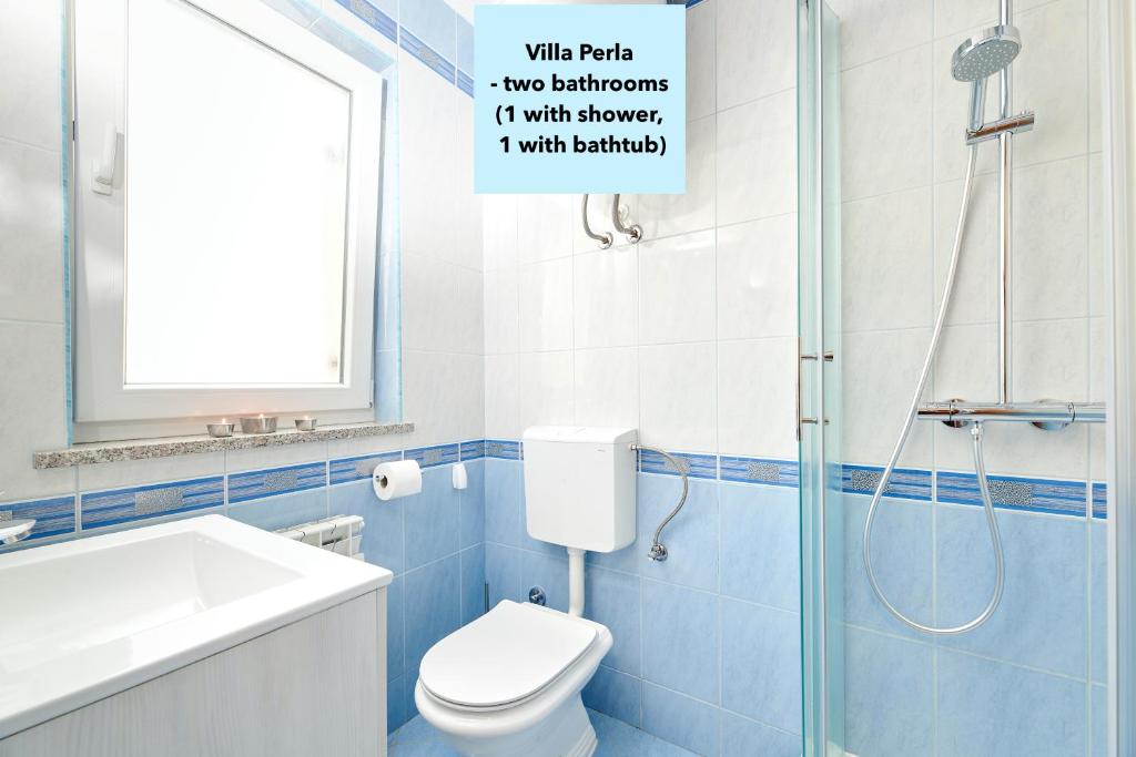 Koupelna v ubytování Villa Perla