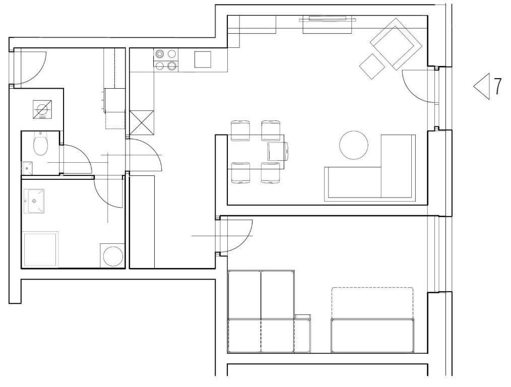 Půdorys ubytování Apartmán Studnice
