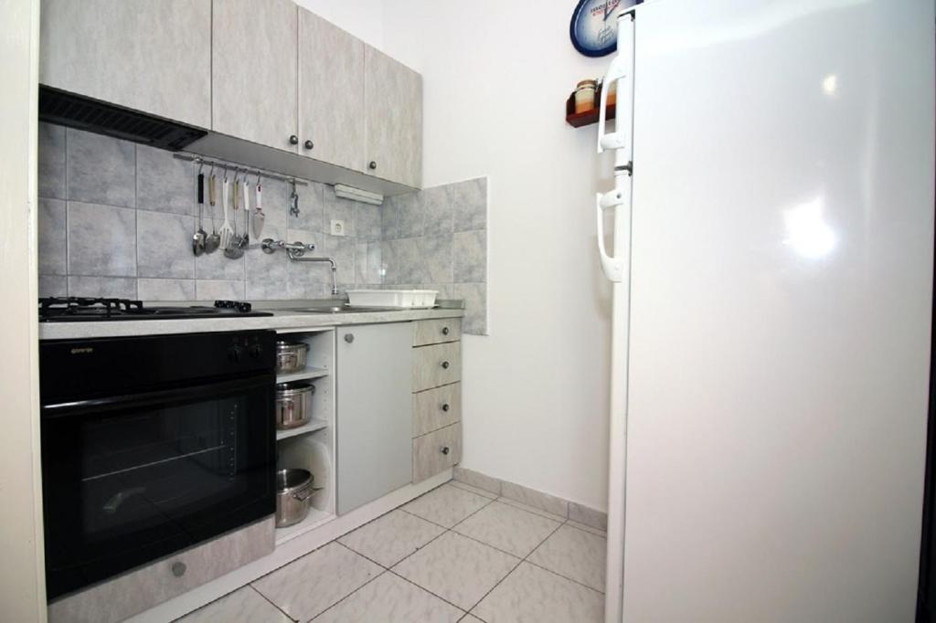 Kuchyň nebo kuchyňský kout v ubytování Apartmani Stanko