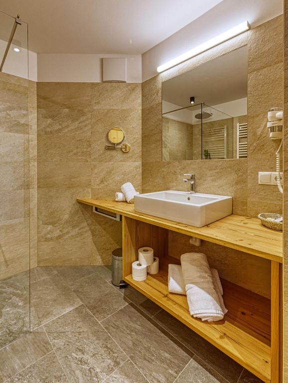 Koupelna v ubytování Hotel Rose