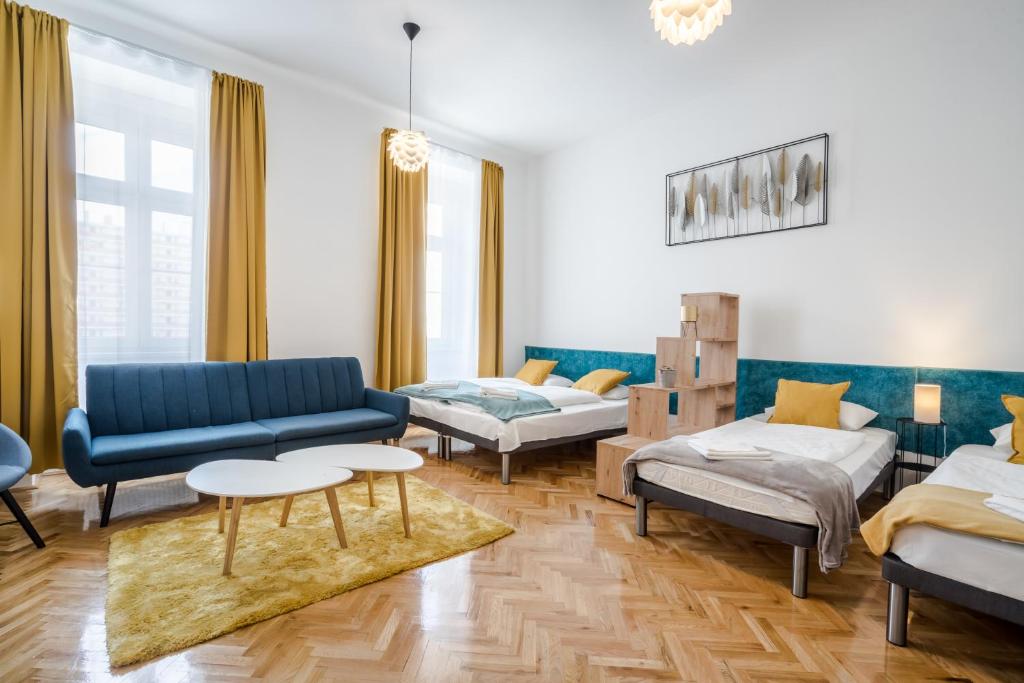 Posteľ alebo postele v izbe v ubytovaní BpR Stylish VAGABOND Apartment with AC