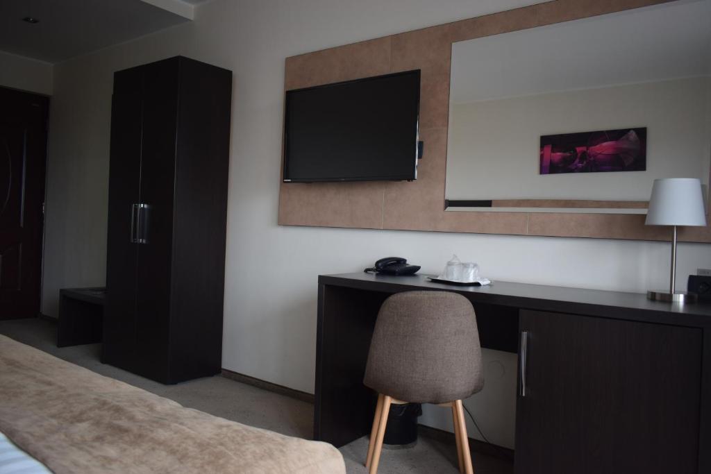 TV a/nebo společenská místnost v ubytování Hotel Regal