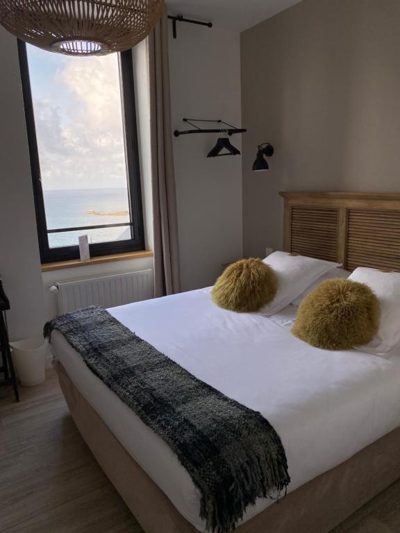 Postel nebo postele na pokoji v ubytování Villa Les Hydrangéas