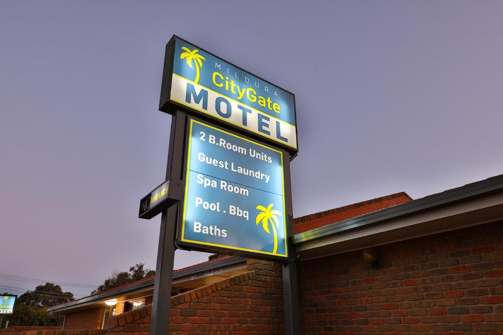 Certifikát, hodnocení, plakát nebo jiný dokument vystavený v ubytování Mildura City Gate Motel
