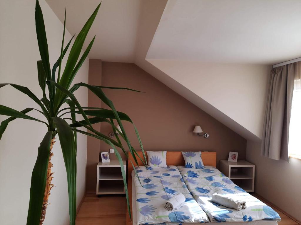 Postel nebo postele na pokoji v ubytování Sportház