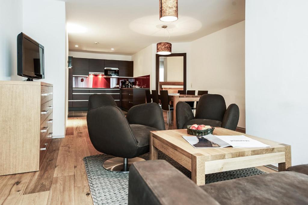 TV a/nebo společenská místnost v ubytování Sport- und Genusshotel Silvretta