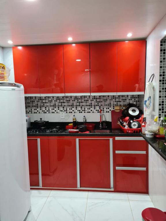 Η κουζίνα ή μικρή κουζίνα στο Maragogiresidence RUA JANGADEIROS 215