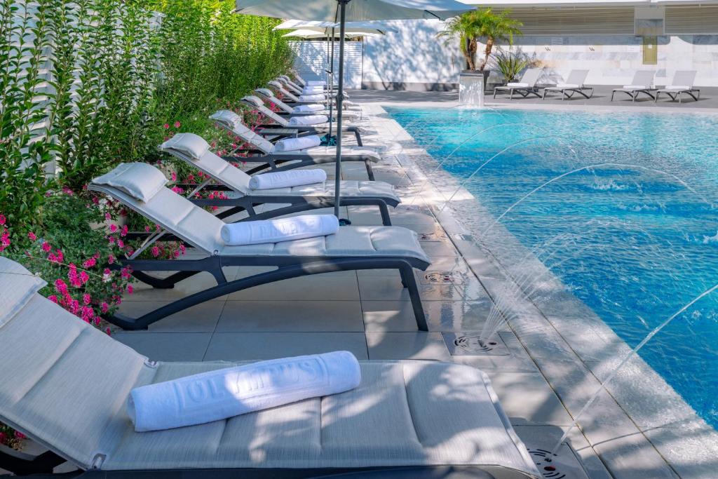 Bazén v ubytování Hotel Olympus Palace nebo v jeho okolí