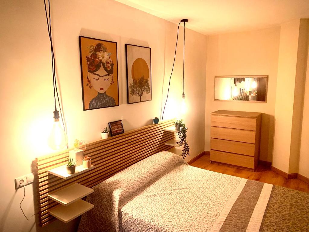 Postel nebo postele na pokoji v ubytování Apartamento playa Boiro