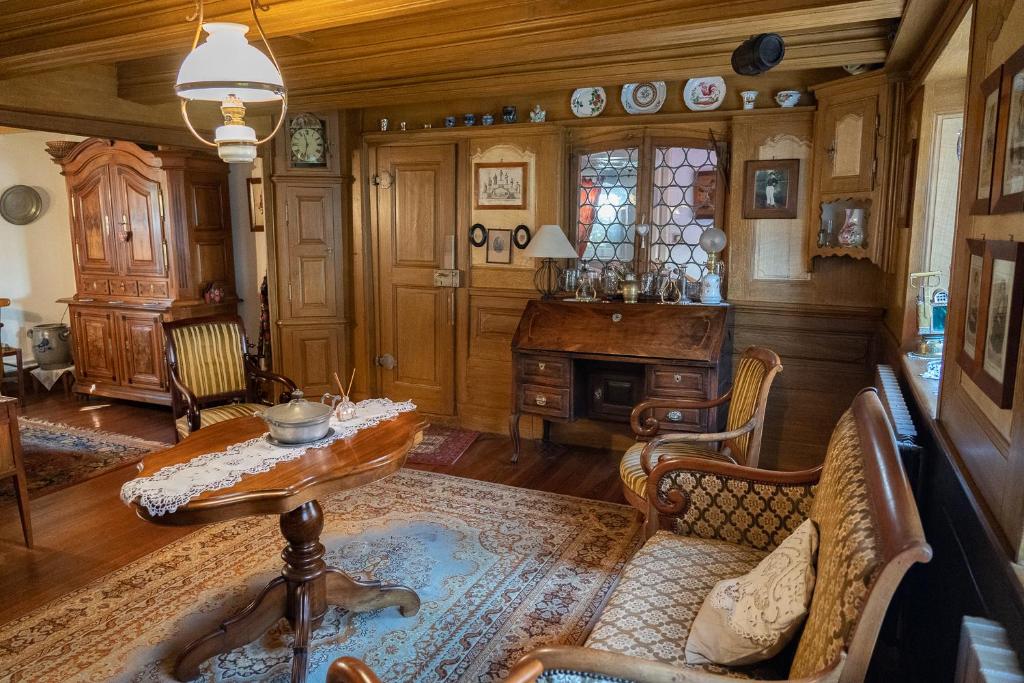 Posezení v ubytování Chambres d'hôtes de charme à la ferme Freysz