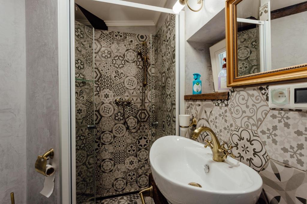 Kúpeľňa v ubytovaní Apartman Okamih Banská Štiavnica