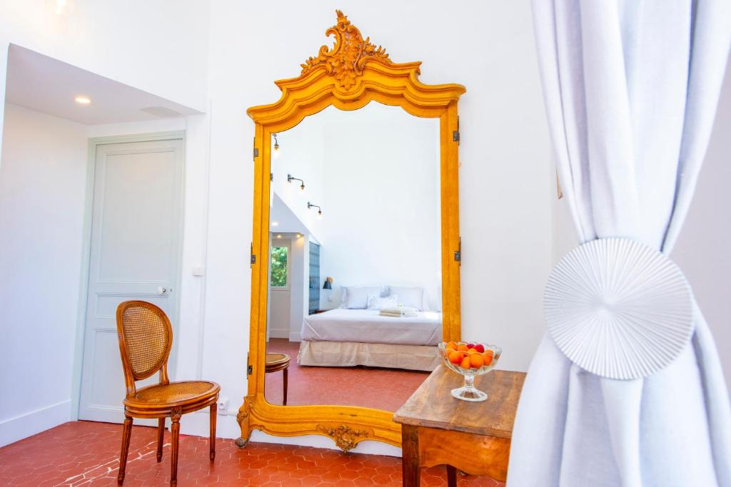 Posezení v ubytování Bastide Saint-Estève