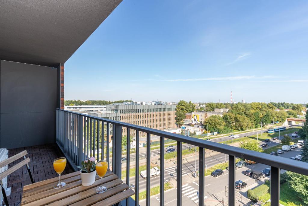 Balkón alebo terasa v ubytovaní Comfort, prestige, best location Romanowicza 1