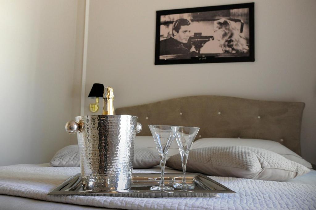 Łóżko lub łóżka w pokoju w obiekcie B&B La Dolce Vita