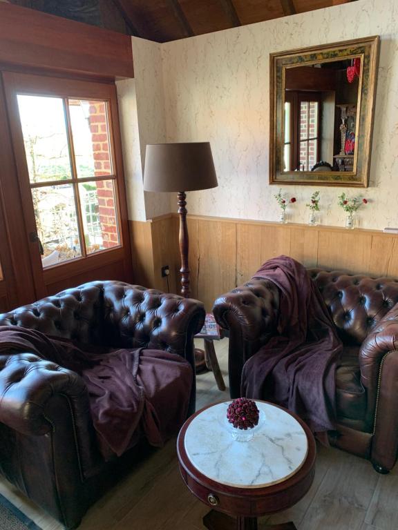 Posezení v ubytování B&B De Rentmeesterhoeve