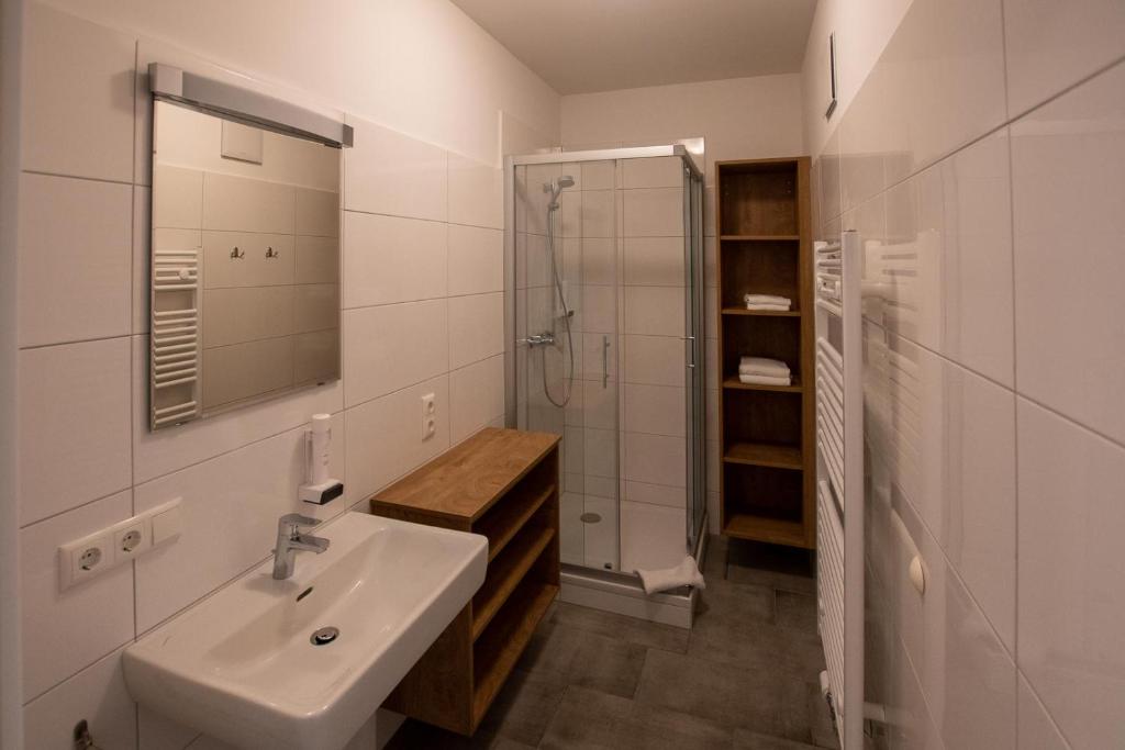 Koupelna v ubytování Villa Lilly - Luxus Appartements im Villenviertel