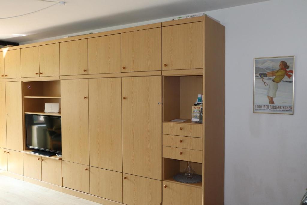 Kuchyň nebo kuchyňský kout v ubytování Apartment Zugspitz