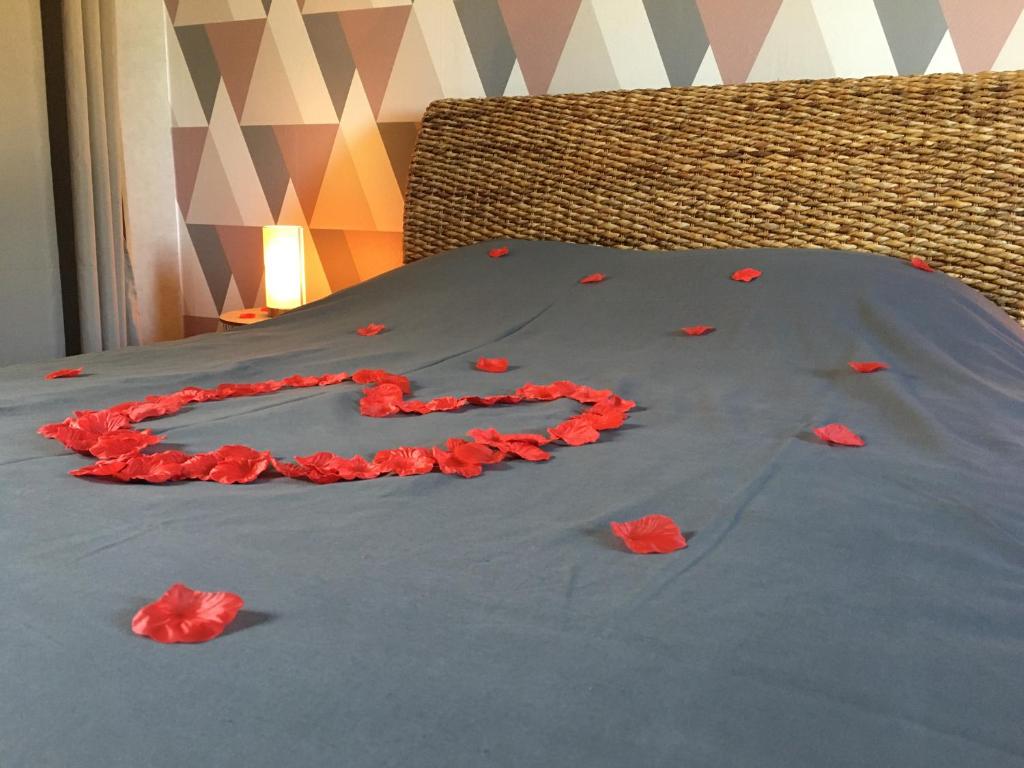 Postel nebo postele na pokoji v ubytování Chambres dhotes a la ferme