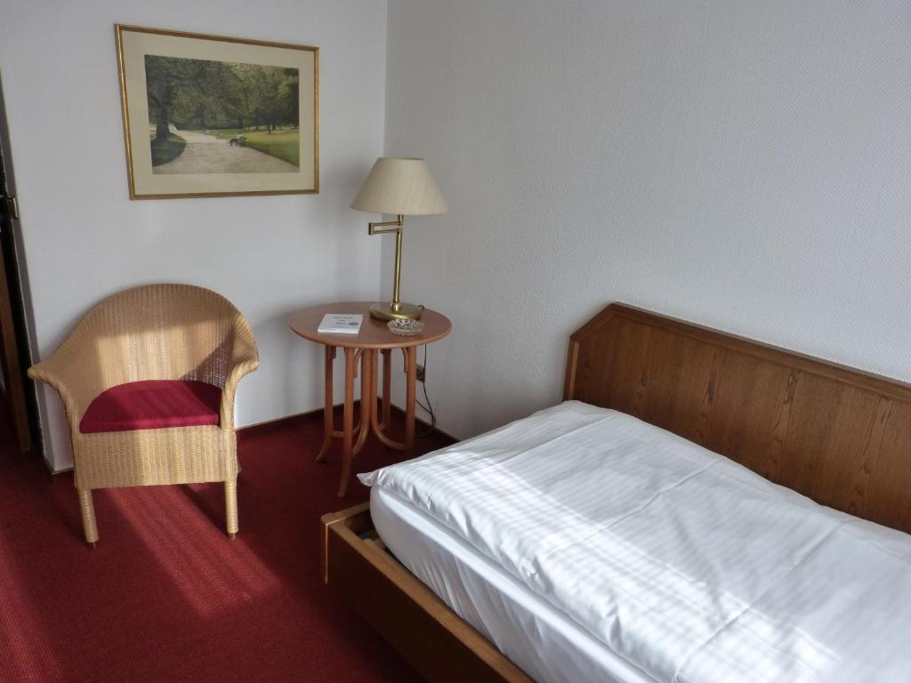 Postel nebo postele na pokoji v ubytování Schaperkrug
