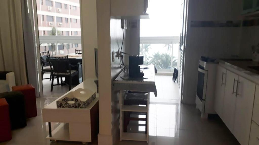  Apto com wifi e lazer em frente ao mar no Guarujá