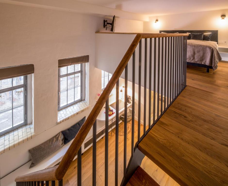Postel nebo postele na pokoji v ubytování Hotel Oderberger