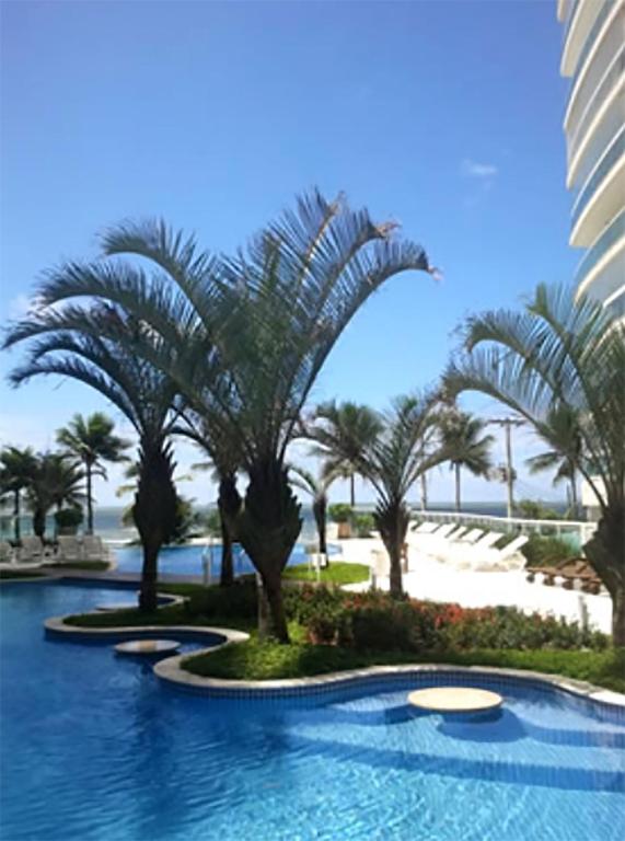  Apto com wifi e lazer em frente ao mar no Guarujá