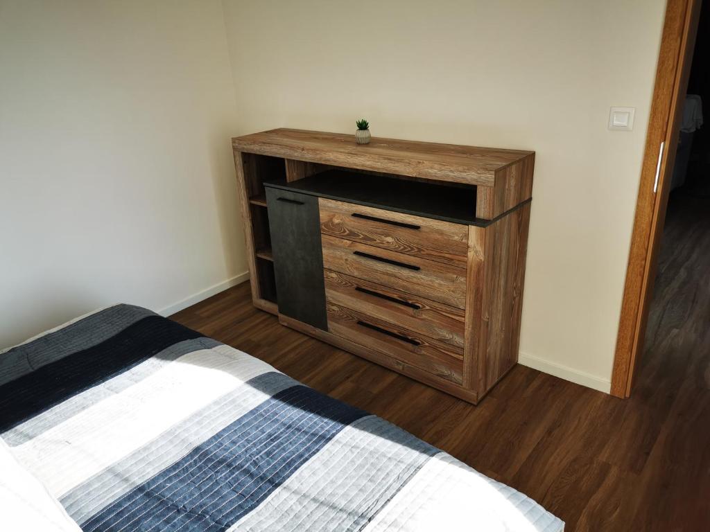 Postel nebo postele na pokoji v ubytování Apartmán Mlýnská Strouha