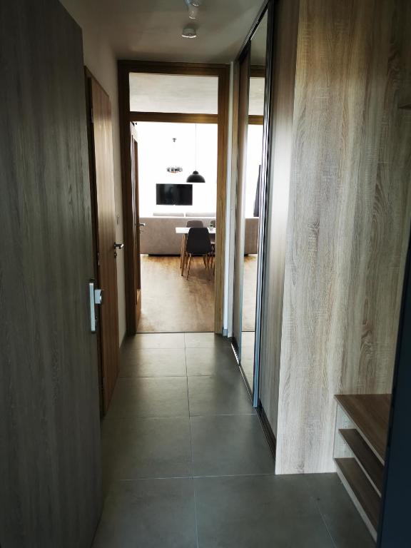Postel nebo postele na pokoji v ubytování Apartmán Mlýnská Strouha