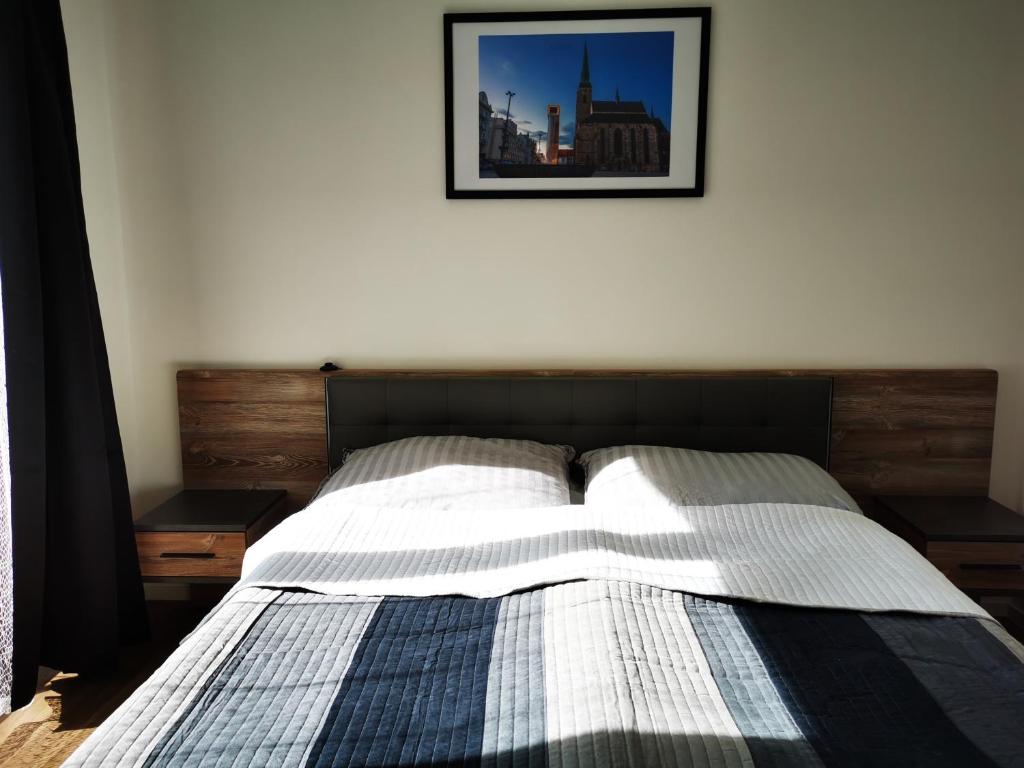 Postel nebo postele na pokoji v ubytování Apartmán Mlýnská Strouha