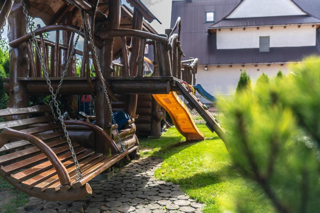 Vonkajšia záhrada v ubytovaní Dunajecki Dworek