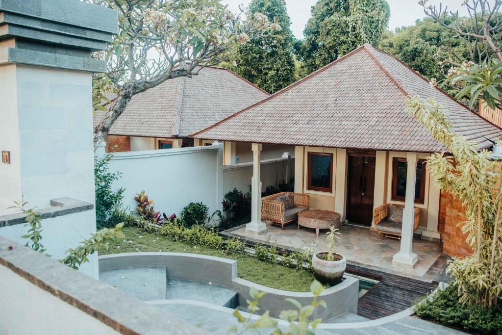 an aerial view of a house with a garden at New Sunari Lovina Beach Resort in Lovina