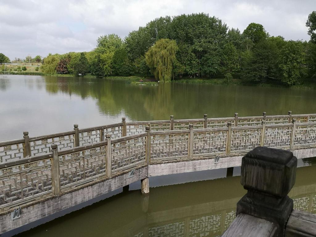 Výhled na řeku, která protéká v blízkosti apartmánu
