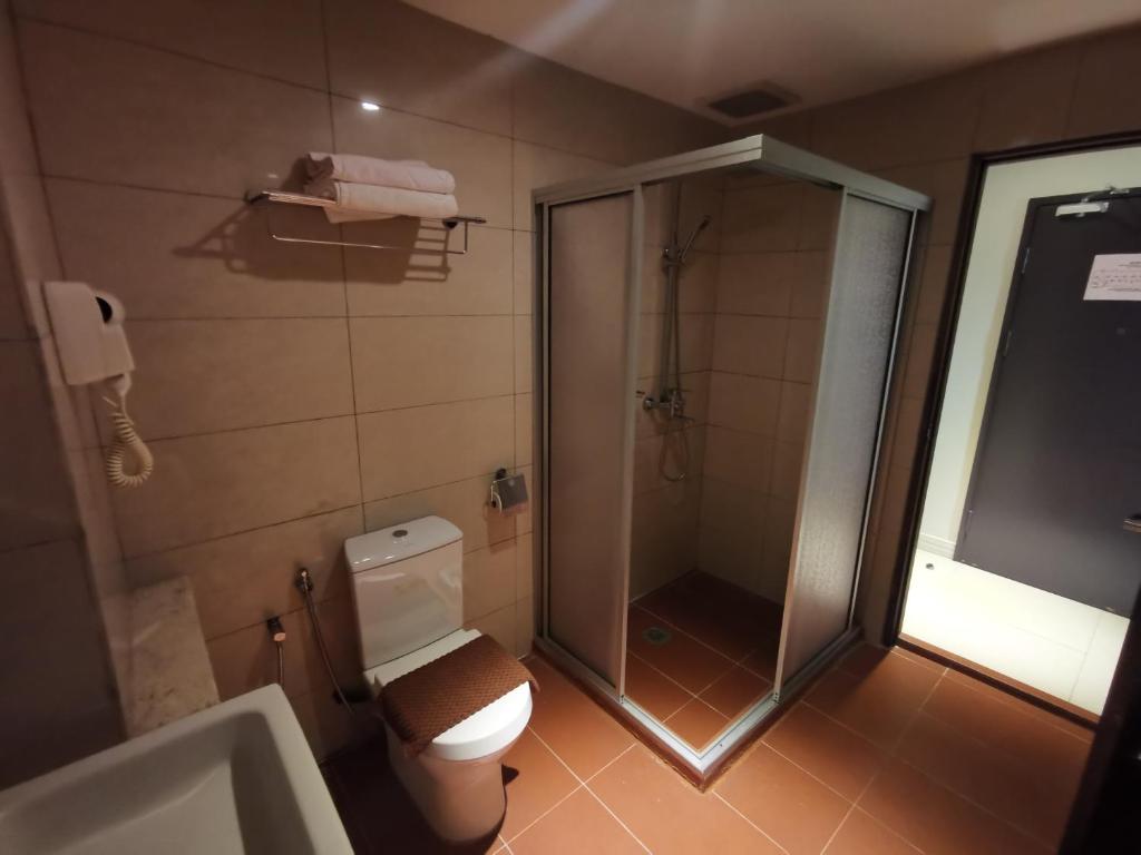 Koupelna v ubytování Hotel De Leon II