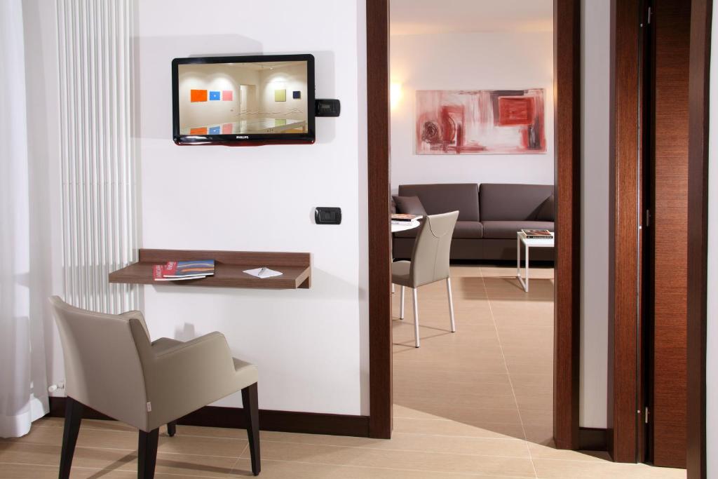 TV a/nebo společenská místnost v ubytování Residence Hotel Parioli