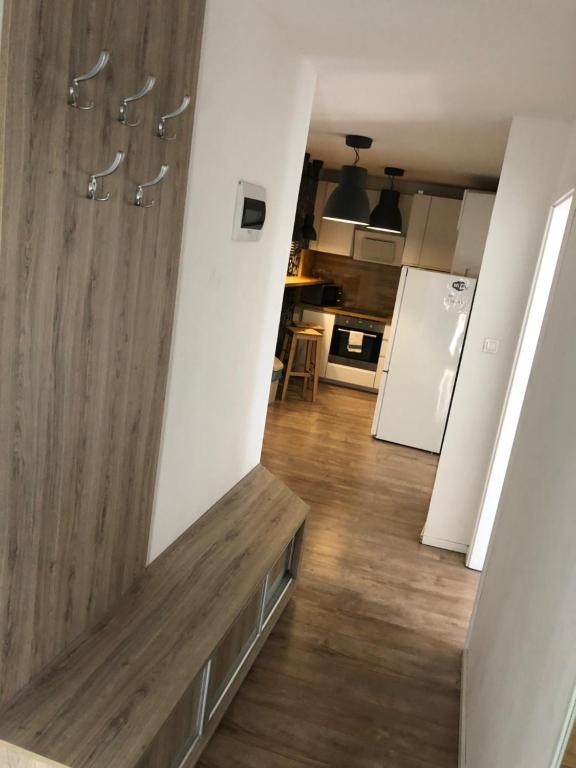 Kuchyň nebo kuchyňský kout v ubytování Apartmán v centre Michaloviec