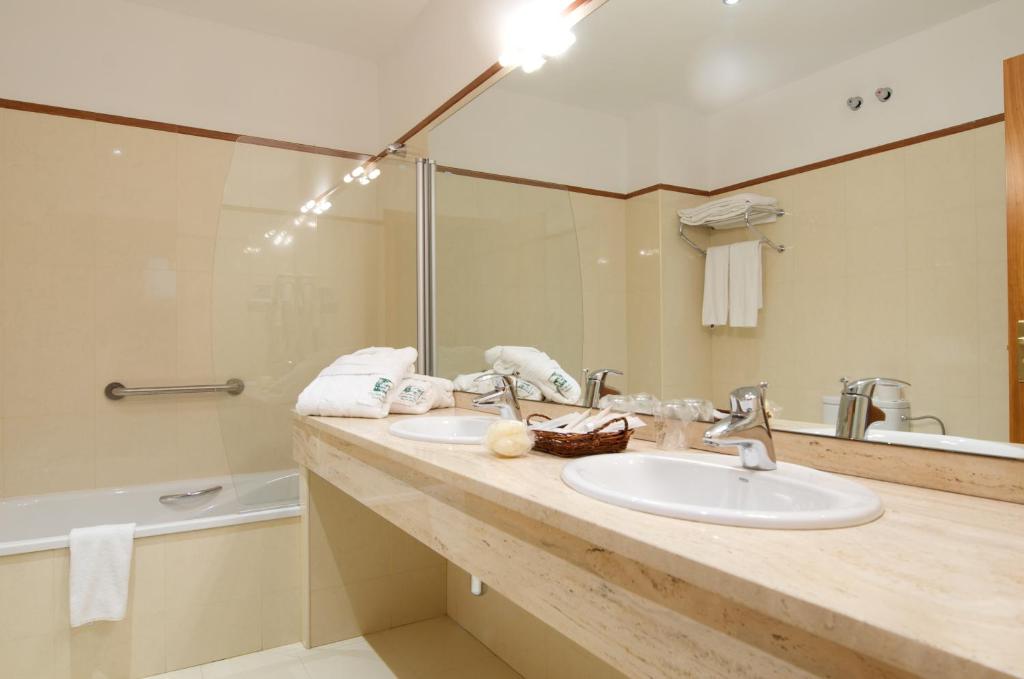 Koupelna v ubytování Hotel Manantial