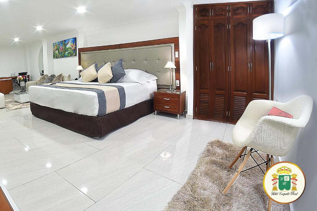 Cama o camas de una habitación en Hotel Caquetá Real HSC
