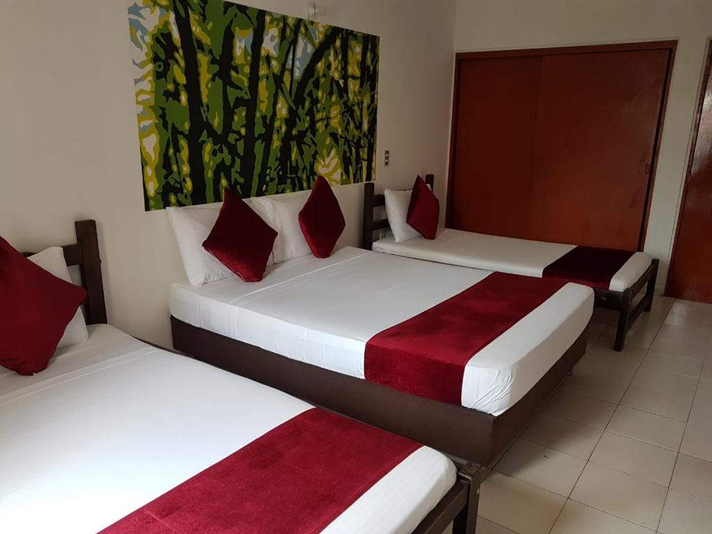 Postel nebo postele na pokoji v ubytování Hotel Don Juan Colonial