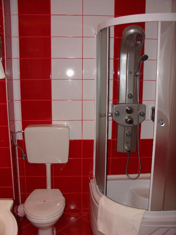 Koupelna v ubytování Hotel Sud