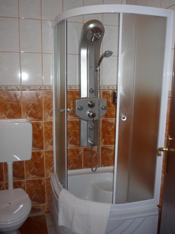 Koupelna v ubytování Hotel Sud