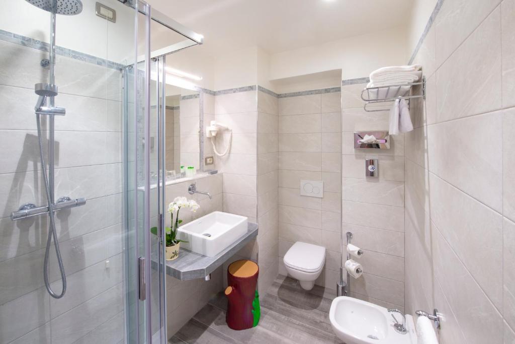 Koupelna v ubytování Hotel Sempione