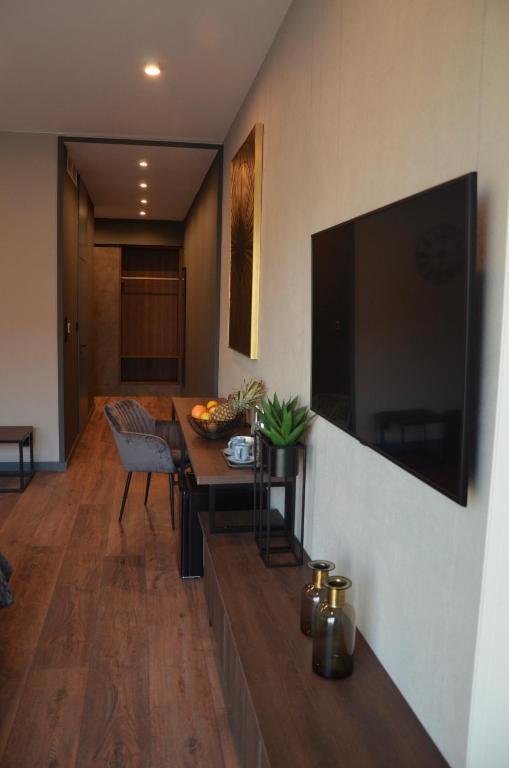 TV a/nebo společenská místnost v ubytování Aparts Hotel Radom